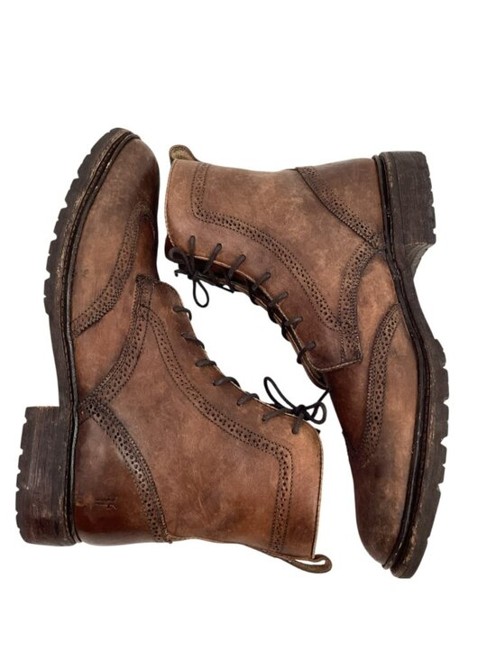 John A Frye Earl Wingtip Mens 13D Leather Lace-Up Boots Made In Mexico Vintage S main image 6